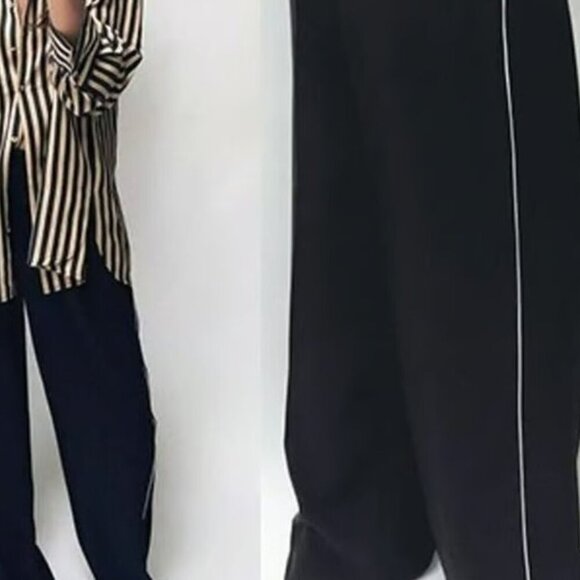 ZARA TROUSERS WITH LOW TURN BELT SIZE S 1478/035/401 - Picture 3 of 3